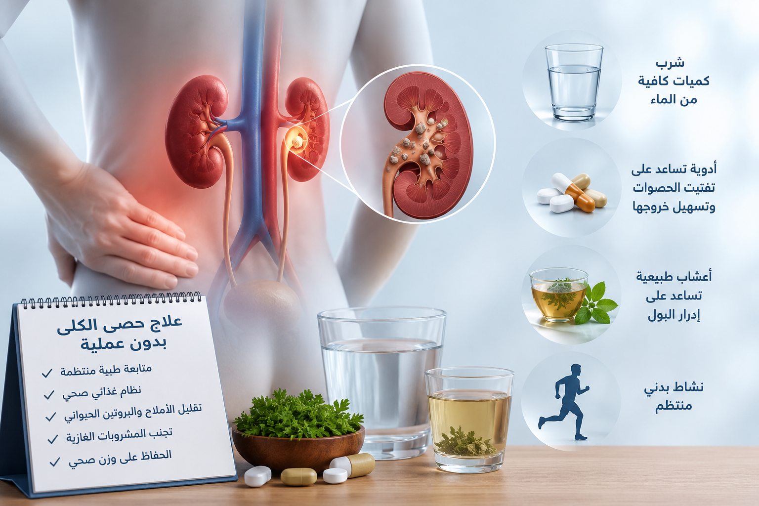 علاج حصى الكلى بدون عملية