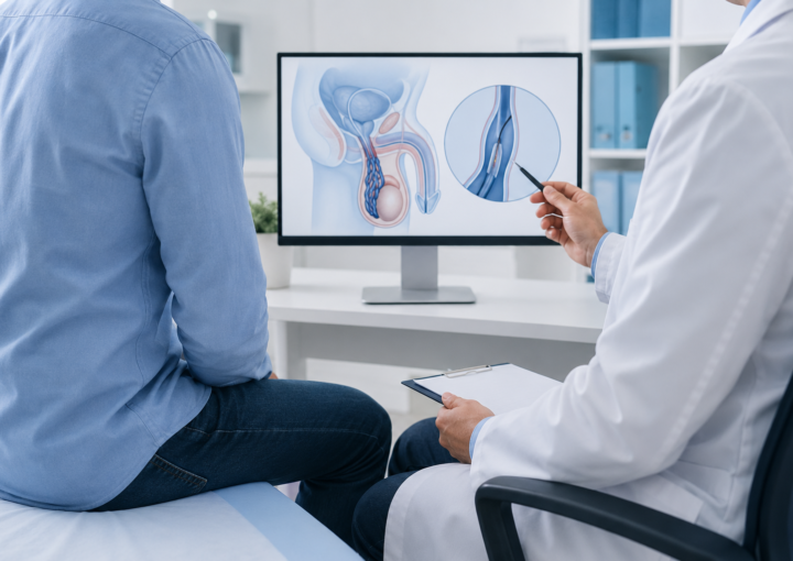 علاج دوالي الخصيتين بدون جراحة